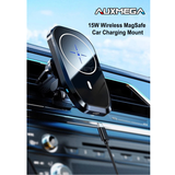 Auxmega 15W Fast Mag-Safe Wireless Charging Car Vent Mount