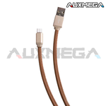 Auxmega 3-FT Genuine Leather Android Cable
