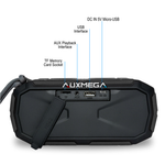 Auxmega Wireless Outdoor Weatherproof/Shockproof Bluetooth Speaker with Enhanced Bass