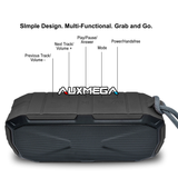 Auxmega Wireless Outdoor Weatherproof/Shockproof Bluetooth Speaker with Enhanced Bass