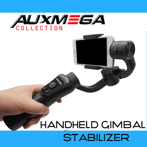 Auxmega™ 3-Axis Handheld Gimbal Stabilizer w/Focus Pull & Zoom Action Camera (Solo/Kit) - Celly Swag
