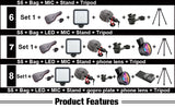 Auxmega™ 3-Axis Handheld Gimbal Stabilizer w/Focus Pull & Zoom Action Camera (Solo/Kit) - Celly Swag