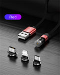 Auxmega™ 360+180 Degree Rotating Magnetic USB Charging Cable - Celly Swag